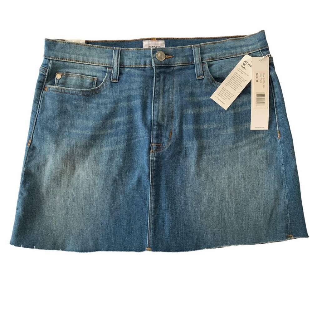 NWT Hudson Jeans Vivid Denim Mini Skirt Size 29